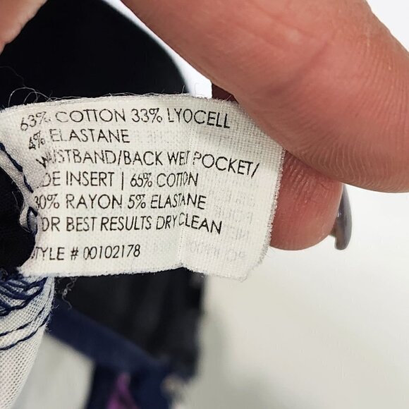 Club Monaco Womens Floral Colorblock Flat Front Shorts 6‎ Black Purple Stretch - Picture 5 of 5